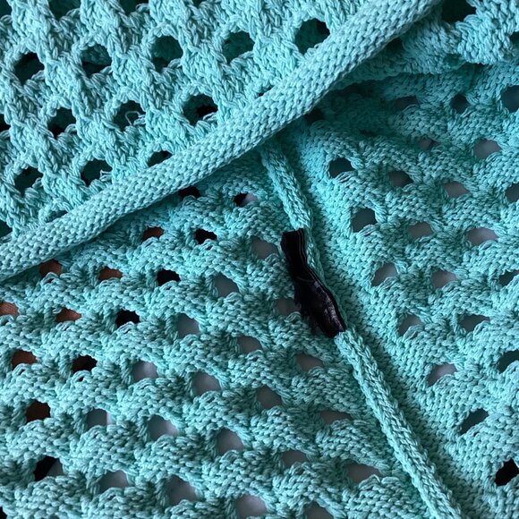 H&M Women's Open Knit Dress Oversize Stretch Tunic Beach Swimsuit Cover Up - Picture 6 of 6